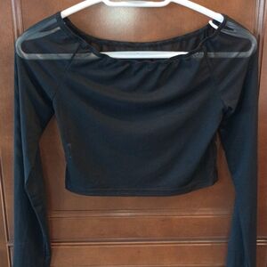 Mesh Off-Shoulder Top